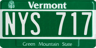 VT license plate NYS717