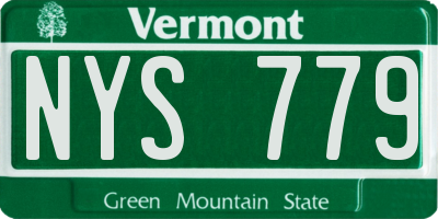 VT license plate NYS779