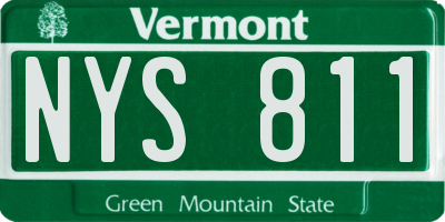 VT license plate NYS811