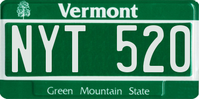 VT license plate NYT520