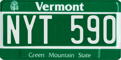 VT license plate NYT590