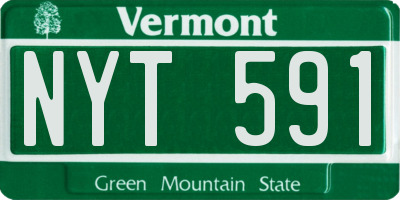 VT license plate NYT591