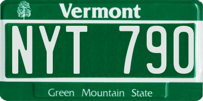 VT license plate NYT790