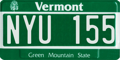 VT license plate NYU155