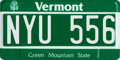 VT license plate NYU556