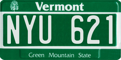 VT license plate NYU621
