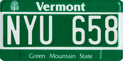 VT license plate NYU658
