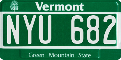 VT license plate NYU682