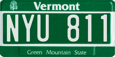 VT license plate NYU811