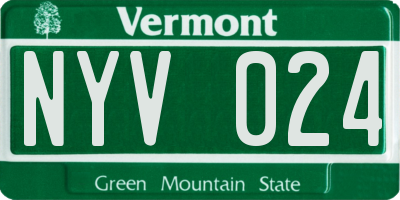 VT license plate NYV024