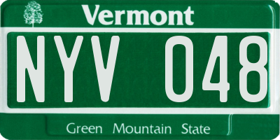 VT license plate NYV048