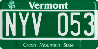 VT license plate NYV053