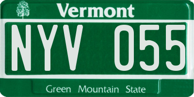 VT license plate NYV055