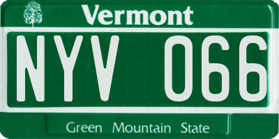 VT license plate NYV066
