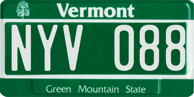 VT license plate NYV088