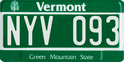 VT license plate NYV093