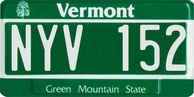 VT license plate NYV152