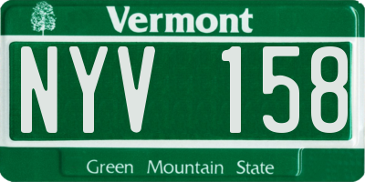 VT license plate NYV158