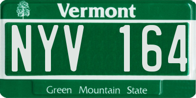 VT license plate NYV164