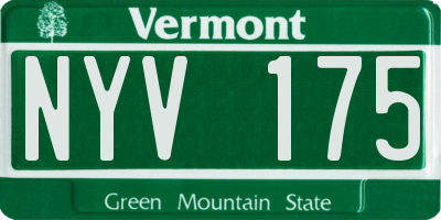 VT license plate NYV175