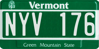 VT license plate NYV176