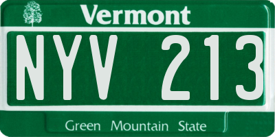 VT license plate NYV213