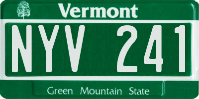 VT license plate NYV241