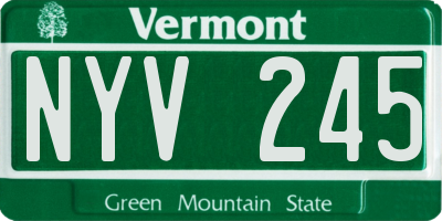 VT license plate NYV245