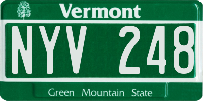 VT license plate NYV248