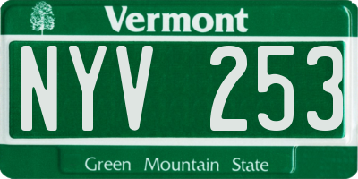 VT license plate NYV253