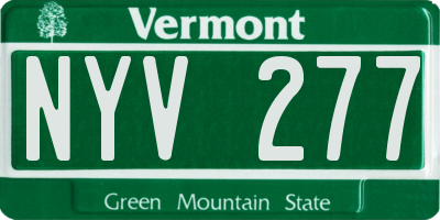 VT license plate NYV277