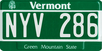 VT license plate NYV286
