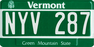 VT license plate NYV287