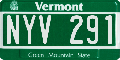 VT license plate NYV291