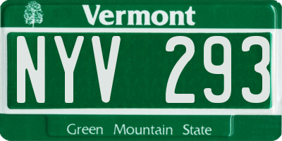 VT license plate NYV293