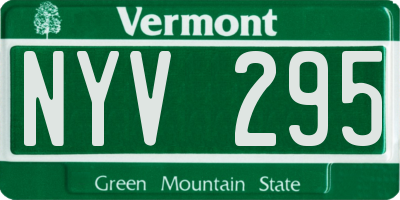 VT license plate NYV295