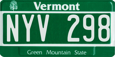 VT license plate NYV298