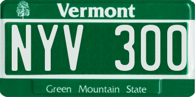 VT license plate NYV300