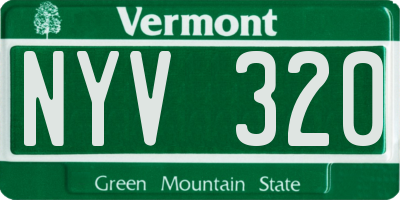 VT license plate NYV320