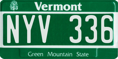 VT license plate NYV336
