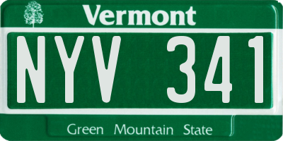 VT license plate NYV341