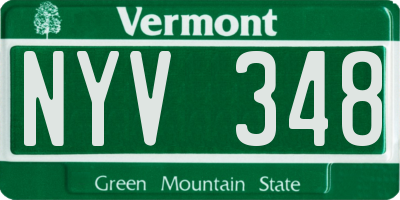 VT license plate NYV348