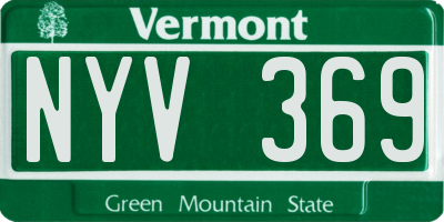VT license plate NYV369
