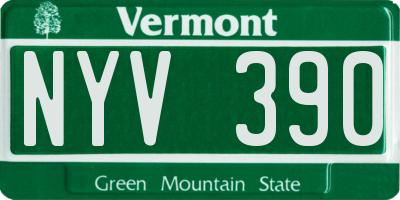 VT license plate NYV390