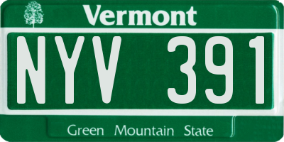 VT license plate NYV391