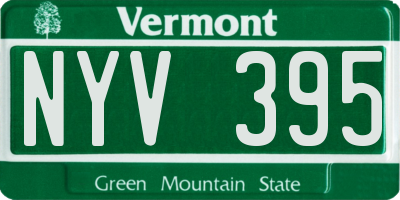 VT license plate NYV395