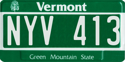 VT license plate NYV413