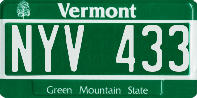 VT license plate NYV433