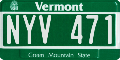 VT license plate NYV471