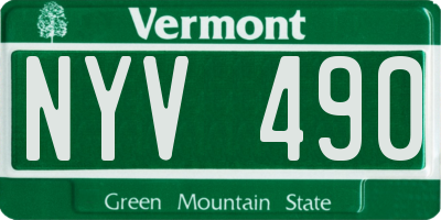 VT license plate NYV490
